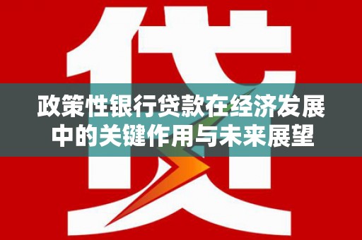 伊宁政策性银行贷款在经济发展中的关键作用与未来展望