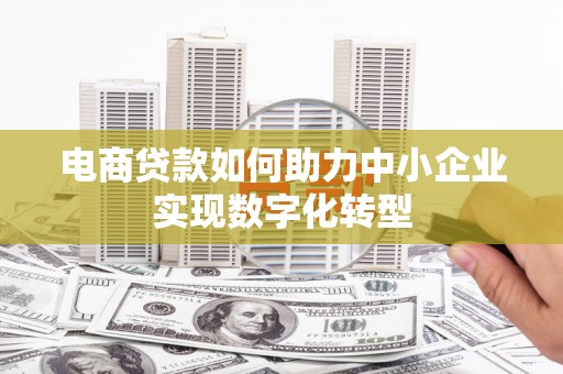 八德电商贷款如何助力中小企业实现数字化转型