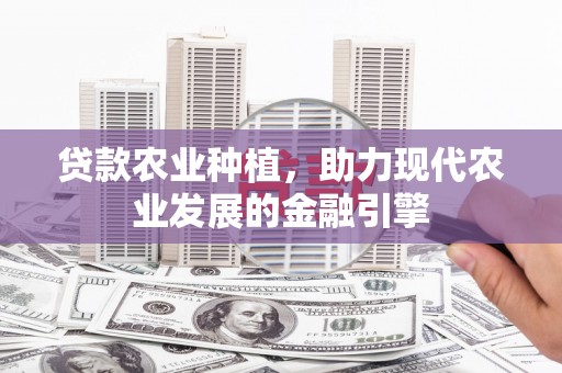 鸡东贷款农业种植，助力现代农业发展的金融引擎
