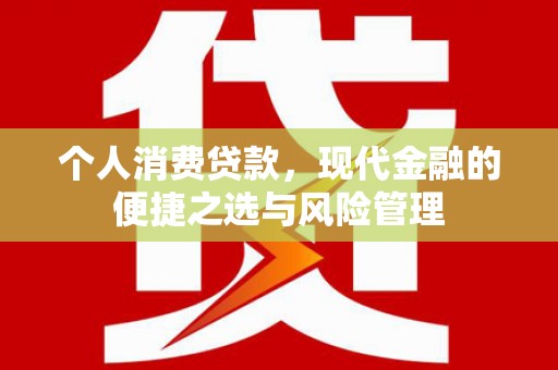 丰原个人消费贷款，现代金融的便捷之选与风险管理