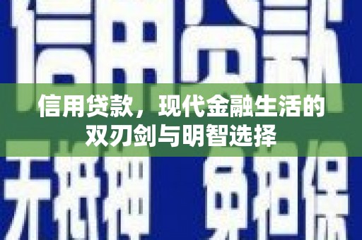 全南信用贷款，现代金融生活的双刃剑与明智选择