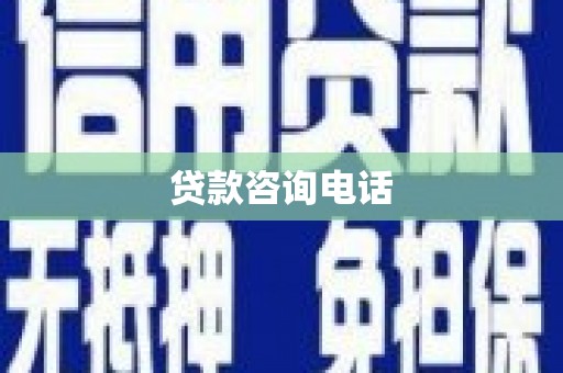 贞丰贷款咨询电话
