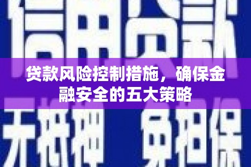 聂荣贷款风险控制措施，确保金融安全的五大策略