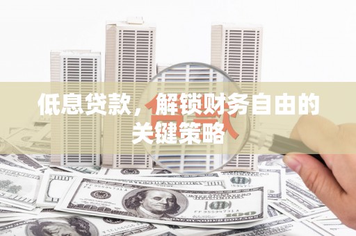 鸡泽低息贷款，解锁财务自由的关键策略