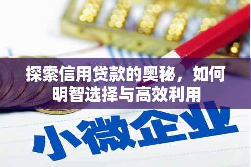 汕尾探索信用贷款的奥秘，如何明智选择与高效利用