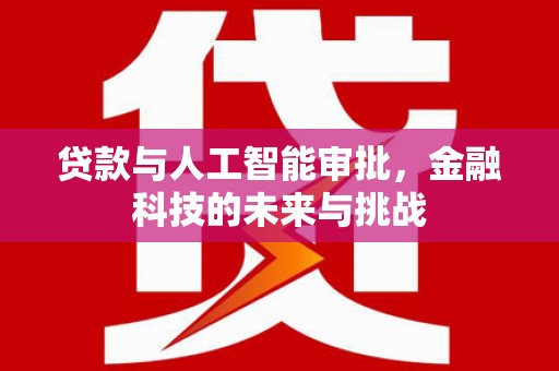 双清贷款与人工智能审批，金融科技的未来与挑战