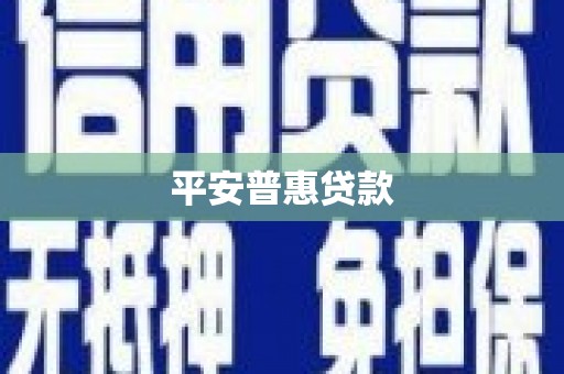 福贡平安普惠贷款
