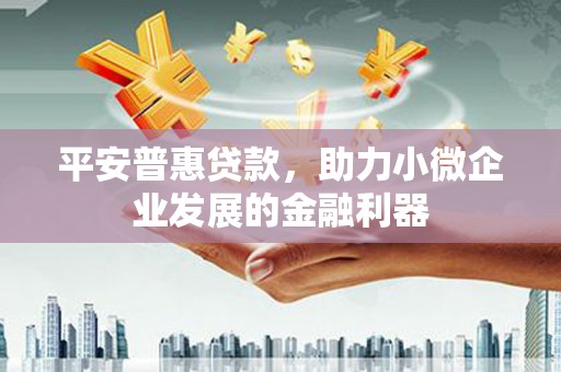 黄骅平安普惠贷款，助力小微企业发展的金融利器