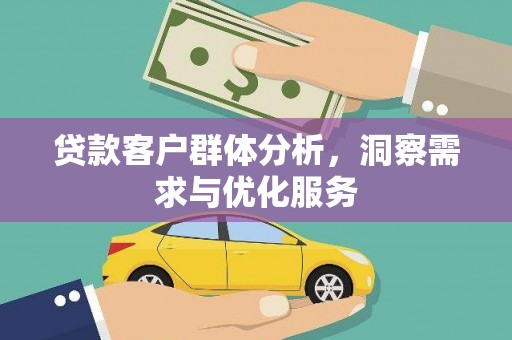 西丰贷款客户群体分析，洞察需求与优化服务